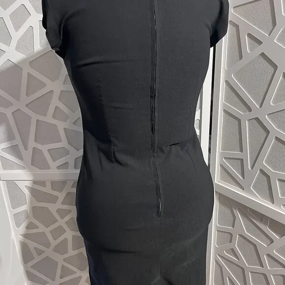 Rockabilly Pin Up Black Tatyana Pencil Wiggle Dress 4X NWOT - Picture 3 of 5